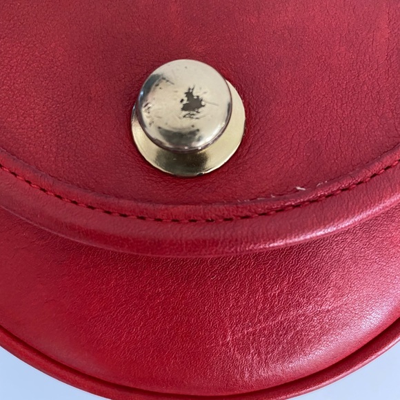 Vintage Coach Belt Bag Crossbody Mini Convertible 2 Way Pouch Red Made in USA - Picture 6 of 11